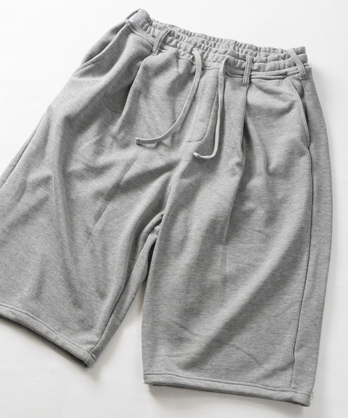 JOHN'S CLOSET(ジョンズクローゼット)の「【31】フロント&バック ワンタック スウェットワイドショーツ/ハーフパンツ(スウェットパンツ・メンズ・ブラック/グレー・LARGE/MEDIUM)」の2枚目の写真
