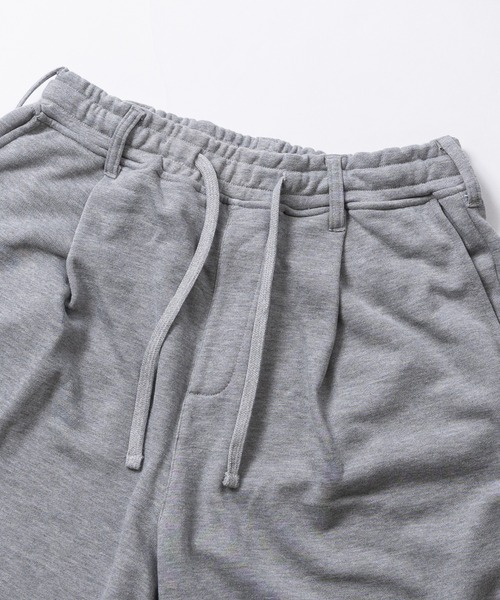 JOHN'S CLOSET(ジョンズクローゼット)の「【31】フロント&バック ワンタック スウェットワイドショーツ/ハーフパンツ(スウェットパンツ・メンズ・ブラック/グレー・LARGE/MEDIUM)」の3枚目の写真
