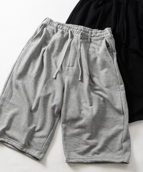 JOHN'S CLOSET(ジョンズクローゼット)の「【31】フロント&バック ワンタック スウェットワイドショーツ/ハーフパンツ(スウェットパンツ・メンズ・ブラック/グレー・LARGE/MEDIUM)」の11枚目の写真