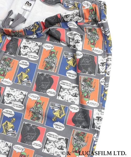 SAKAZEN(サカゼン)の「『STAR WARS/スター・ウォーズ』ショートパンツ ハーフパンツ 短パン メンズ 大きいサイズ デザインパンツ デザインプリント / サカゼン80周年記念 オリジナルデザイン(その他パンツ・メンズ・グレー・X2(4L~5L)/X1(3L~4L)/X3(6L~7L)/X5(9L~10L)/X4(8L~9L)/L)」の12枚目の写真