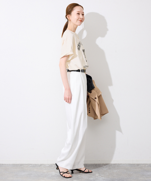 SIERRA DESIGNS（シェラデザイン）の「Sierra Designs/シエラデザインズ SLOBE別注 DOG TEE 【手洗い可能】（Tシャツ/カットソー・レディース・アイボリー/ボルドー・FREE）」の15枚目の写真