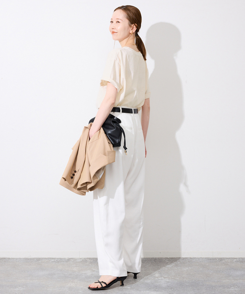 SIERRA DESIGNS（シェラデザイン）の「Sierra Designs/シエラデザインズ SLOBE別注 DOG TEE 【手洗い可能】（Tシャツ/カットソー・レディース・アイボリー/ボルドー・FREE）」の16枚目の写真