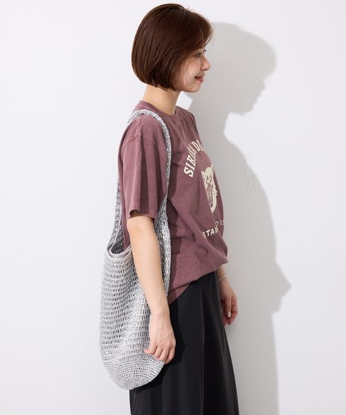 SIERRA DESIGNS（シェラデザイン）の「Sierra Designs/シエラデザインズ SLOBE別注 DOG TEE 【手洗い可能】（Tシャツ/カットソー・レディース・アイボリー/ボルドー・FREE）」の6枚目の写真