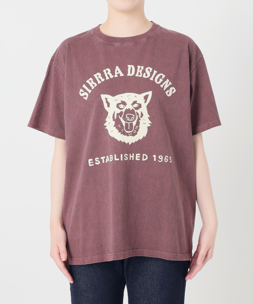 SIERRA DESIGNS（シェラデザイン）の「Sierra Designs/シエラデザインズ SLOBE別注 DOG TEE 【手洗い可能】（Tシャツ/カットソー・レディース・アイボリー/ボルドー・FREE）」の22枚目の写真