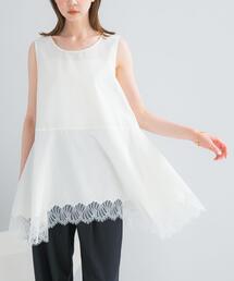 CHIGNON（シニヨン）の「CHIGNON　ヘムレースサテンタンクトップ（タンクトップ）」