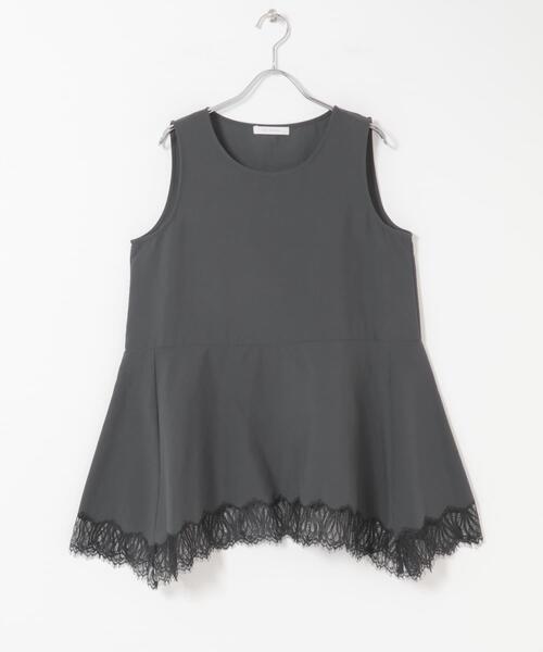 URBAN RESEARCH ROSSO WOMEN(アーバンリサーチ ロッソ)の「CHIGNON ヘムレースサテンタンクトップ(タンクトップ・レディース・オフホワイト/ブラック・FREE)」の10枚目の写真