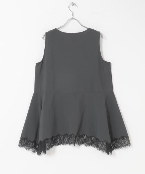 URBAN RESEARCH ROSSO WOMEN(アーバンリサーチ ロッソ)の「CHIGNON ヘムレースサテンタンクトップ(タンクトップ・レディース・オフホワイト/ブラック・FREE)」の11枚目の写真