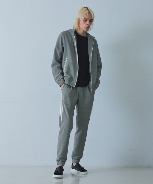 5351 POUR LES HOMMES(ゴーサンゴーイチプールオム)の「【セットアップ対応】トリコット プリント ジョガー パンツ(その他パンツ・メンズ・ブラック/ストライプ・50/48/46/44)」の9枚目の写真