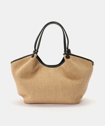 【WEB+一部店舗限定】AULENTTI / オウレンティ ラフィアトートコンビバッグ