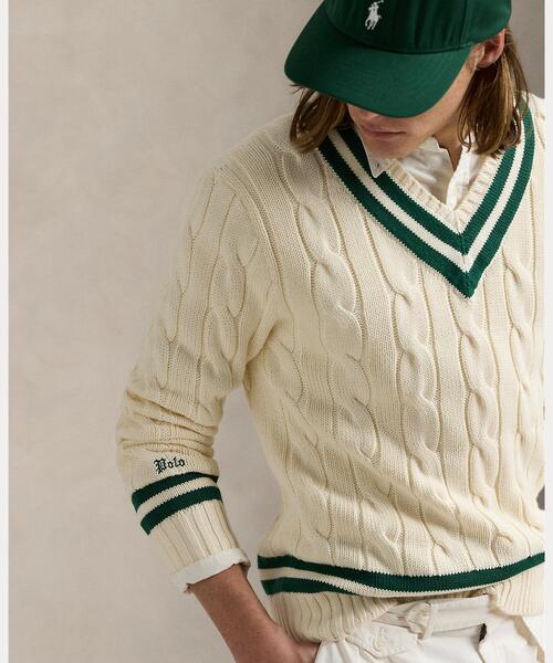 POLO RALPH LAUREN（ポロ ラルフ ローレン）の「アイコニック クリケット セーター（ニット/セーター・メンズ・ナチュラル・S/M/L/XS）」の4枚目の写真