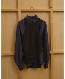 Shirring Bustier Layered Shirt 12610403（シャツ/ブラウス