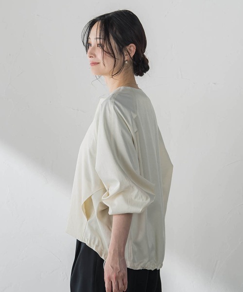 LAUTREAMONT(ロートレアモン)の「サテンジップブルゾン≪手洗い≫(ブルゾン・レディース・ブラウン/ホワイト/オフホワイト・9号)」の21枚目の写真