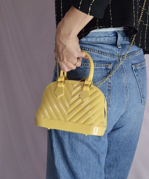 BROTHERHOOD（ブラザーフッド）の「【eY】Candy Dome mini Bag（ハンドバッグ・レディース・ホワイト/イエロー/ブラック/ピンク/ベージュ・FREE）」の4枚目の写真