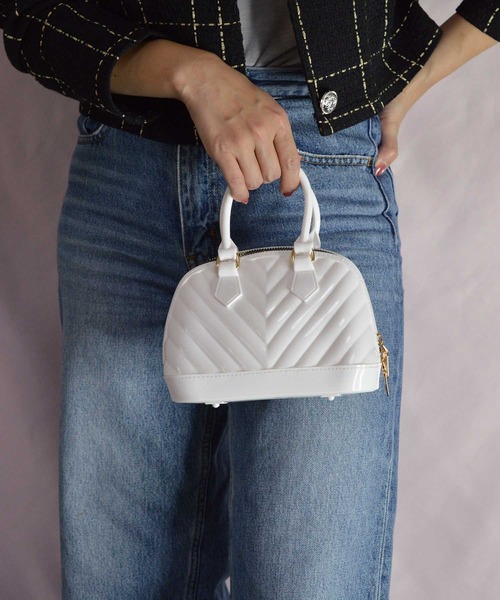 BROTHERHOOD（ブラザーフッド）の「【eY】Candy Dome mini Bag（ハンドバッグ・レディース・ホワイト/イエロー/ブラック/ピンク/ベージュ・FREE）」の6枚目の写真