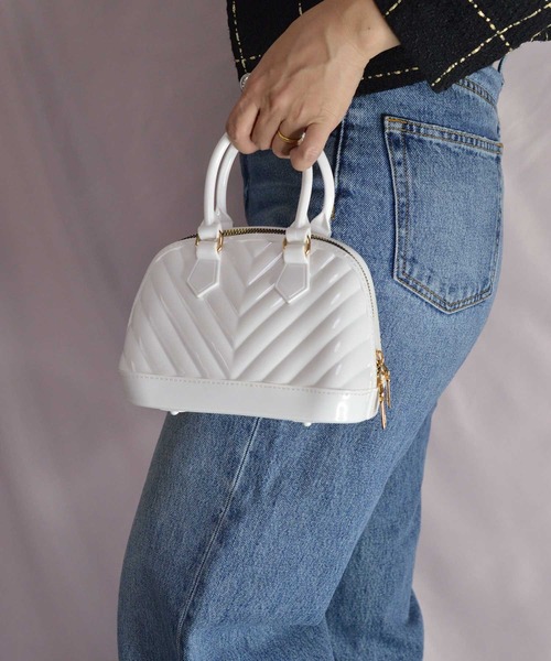 BROTHERHOOD（ブラザーフッド）の「【eY】Candy Dome mini Bag（ハンドバッグ・レディース・ホワイト/イエロー/ブラック/ピンク/ベージュ・FREE）」の7枚目の写真
