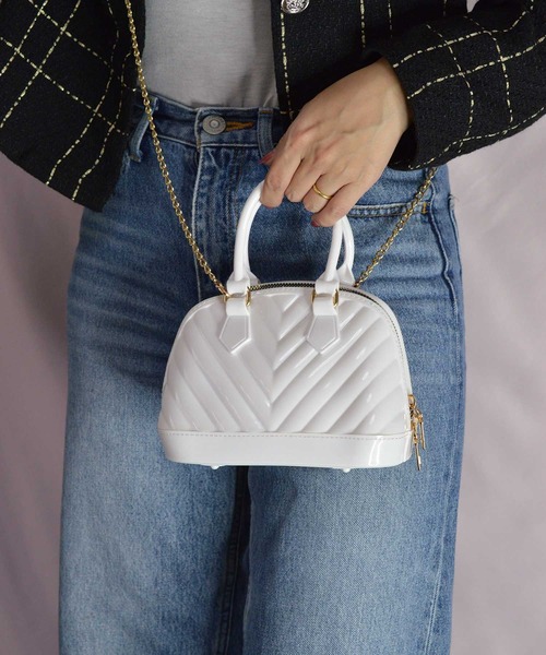 BROTHERHOOD（ブラザーフッド）の「【eY】Candy Dome mini Bag（ハンドバッグ・レディース・ホワイト/イエロー/ブラック/ピンク/ベージュ・FREE）」の8枚目の写真
