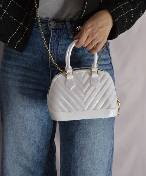 BROTHERHOOD（ブラザーフッド）の「【eY】Candy Dome mini Bag（ハンドバッグ・レディース・ホワイト/イエロー/ブラック/ピンク/ベージュ・FREE）」の9枚目の写真