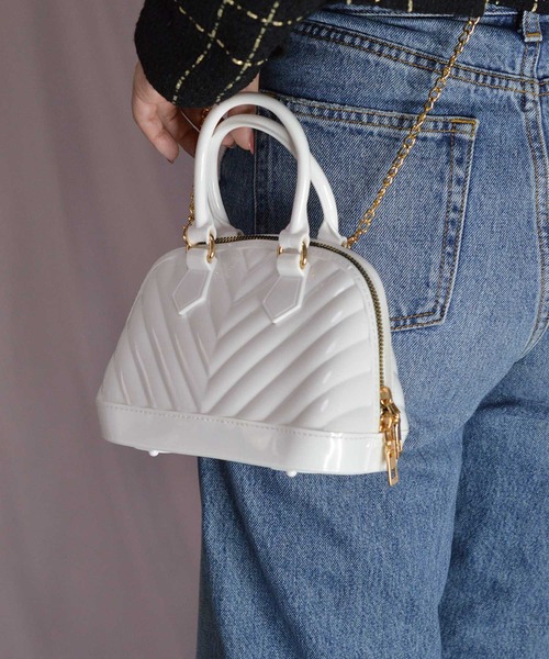 BROTHERHOOD（ブラザーフッド）の「【eY】Candy Dome mini Bag（ハンドバッグ・レディース・ホワイト/イエロー/ブラック/ピンク/ベージュ・FREE）」の10枚目の写真