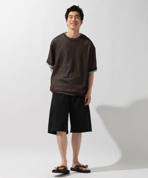 niko and...(ニコアンド)の「シアーレイヤードTシャツ(Tシャツ/カットソー・メンズ・ネイビー/ブラウン/その他6/ブラック・MEDIUM/LARGE)」の21枚目の写真