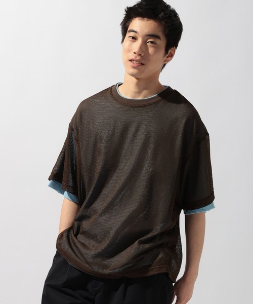 niko and...(ニコアンド)の「シアーレイヤードTシャツ(Tシャツ/カットソー・メンズ・ネイビー/ブラウン/その他6/ブラック・MEDIUM/LARGE)」の20枚目の写真