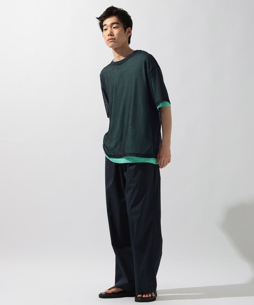 niko and...(ニコアンド)の「シアーレイヤードTシャツ(Tシャツ/カットソー・メンズ・ネイビー/ブラウン/その他6/ブラック・MEDIUM/LARGE)」の19枚目の写真
