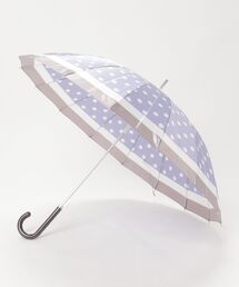 RAMUDA（ラムダ）の「16本骨　ビッグドット　タッセル付き　ジャンプ傘（長傘）」