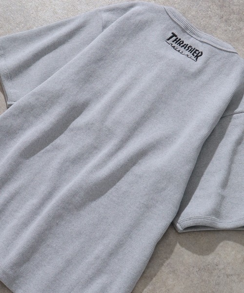 THRASHER(スラッシャー)の「【THRASHER/スラッシャー】ワンポイント刺繍 ヘンリーネックTシャツ(Tシャツ/カットソー・メンズ・ホワイト/ブラック/グレー・S/L/M)」の10枚目の写真