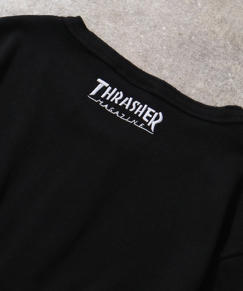 THRASHER(スラッシャー)の「【THRASHER/スラッシャー】ワンポイント刺繍 ヘンリーネックTシャツ(Tシャツ/カットソー・メンズ・ホワイト/ブラック/グレー・S/L/M)」の16枚目の写真