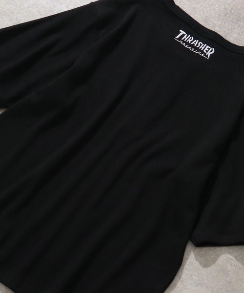 THRASHER(スラッシャー)の「【THRASHER/スラッシャー】ワンポイント刺繍 ヘンリーネックTシャツ(Tシャツ/カットソー・メンズ・ホワイト/ブラック/グレー・S/L/M)」の8枚目の写真