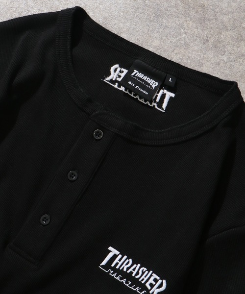 THRASHER(スラッシャー)の「【THRASHER/スラッシャー】ワンポイント刺繍 ヘンリーネックTシャツ(Tシャツ/カットソー・メンズ・ホワイト/ブラック/グレー・S/L/M)」の17枚目の写真