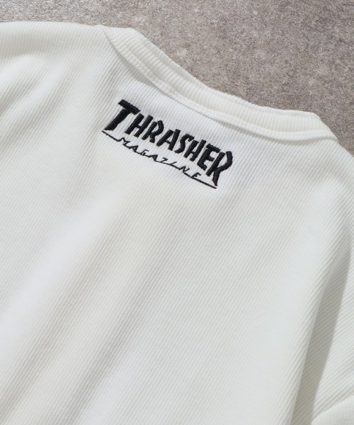 THRASHER(スラッシャー)の「【THRASHER/スラッシャー】ワンポイント刺繍 ヘンリーネックTシャツ(Tシャツ/カットソー・メンズ・ホワイト/ブラック/グレー・S/L/M)」の12枚目の写真