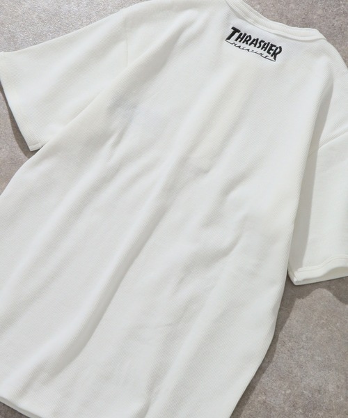 THRASHER(スラッシャー)の「【THRASHER/スラッシャー】ワンポイント刺繍 ヘンリーネックTシャツ(Tシャツ/カットソー・メンズ・ホワイト/ブラック/グレー・S/L/M)」の6枚目の写真