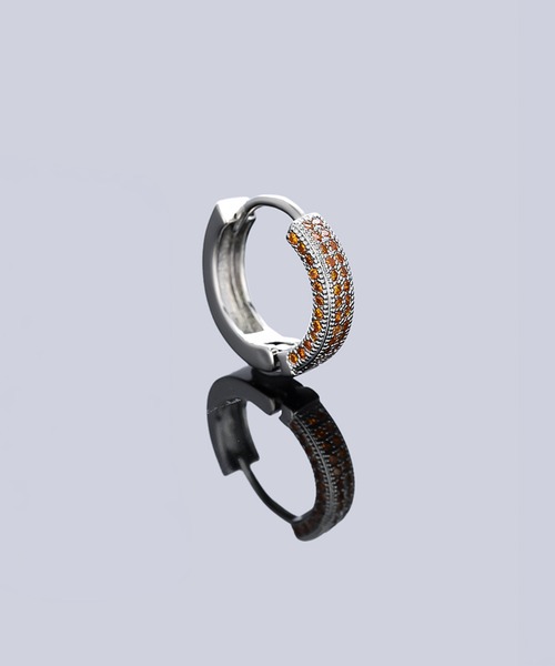 DiamondHearts（ダイヤモンドハーツ）の「片耳用 カラーパヴェライン フープピアス（ピアス（片耳用）・レディース・ブルー/オレンジ/グリーン・FREE）」の4枚目の写真