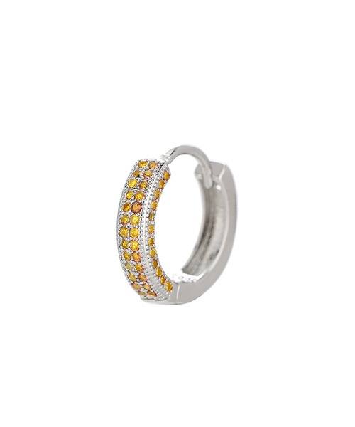 DiamondHearts（ダイヤモンドハーツ）の「片耳用 カラーパヴェライン フープピアス（ピアス（片耳用）・レディース・ブルー/オレンジ/グリーン・FREE）」の18枚目の写真