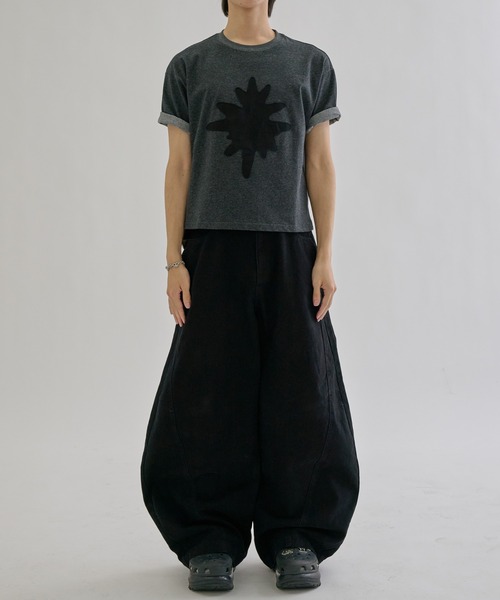 EPNK(イーピーエヌケー)の「Symbol applique Tee / シンボルアップリケT(Tシャツ/カットソー・メンズ・ブラック/ホワイト・SMALL/MEDIUM/LARGE)」の14枚目の写真