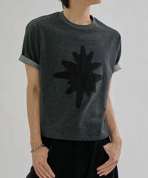 EPNK(イーピーエヌケー)の「Symbol applique Tee / シンボルアップリケT(Tシャツ/カットソー・メンズ・ブラック/ホワイト・SMALL/MEDIUM/LARGE)」の15枚目の写真