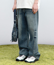 MAISON MINED（メゾンミネド）の「PINCH WIND SEMI WIDE DENIM PANTS BLUE（デニムパンツ）」