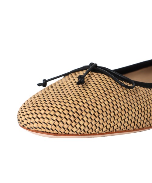 FABIO RUSCONI(ファビオルスコーニ)の「FABIO RUSCONI / rafia ballerina shoes(ファビオルスコーニ ラフィアバレエシューズ 764)(バレエシューズ・レディース・ベージュ・36)」の4枚目の写真
