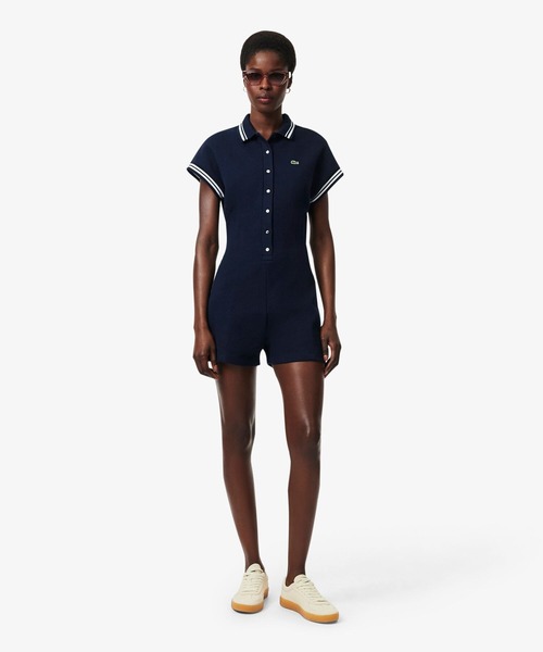 LACOSTE(ラコステ)の「フランスメイド ポロカラーオールインワン(つなぎ/オールインワン・レディース・ブルー系その他・38/36)」の7枚目の写真