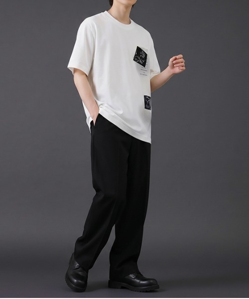 revertical(リバーティカル)の「グラフィックバックプリントTシャツ/フォトコラージュデザイン 半袖ルーズT(Tシャツ/カットソー・メンズ・ホワイト/ブラック・LARGE/MEDIUM)」の16枚目の写真