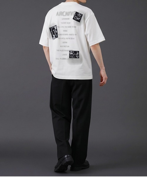 revertical(リバーティカル)の「グラフィックバックプリントTシャツ/フォトコラージュデザイン 半袖ルーズT(Tシャツ/カットソー・メンズ・ホワイト/ブラック・LARGE/MEDIUM)」の17枚目の写真