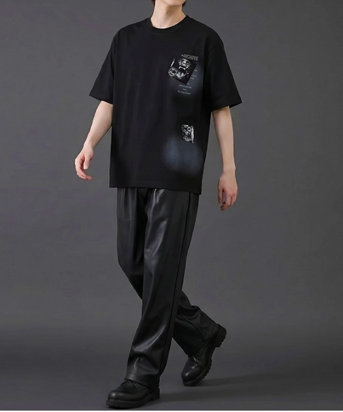 revertical(リバーティカル)の「グラフィックバックプリントTシャツ/フォトコラージュデザイン 半袖ルーズT(Tシャツ/カットソー・メンズ・ホワイト/ブラック・LARGE/MEDIUM)」の11枚目の写真