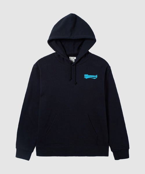 X-girl SPORTS(エックスガールスポーツ)の「MAI S WE FAN GOODS SWEAT HOODIE/マイナビ仙台レディース(スウェット・メンズ・グレー/ネイビー・SMALL/LARGE/X-LARGE/XX-LARGE/MEDIUM)」の2枚目の写真