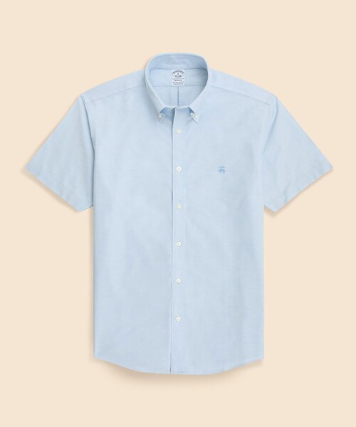 BROOKS BROTHERS(ブルックスブラザーズ)の「ストレッチコットン GFロゴ ショートスリーブ カジュアルシャツ Regular Fit(シャツ/ブラウス・メンズ・ライトブルー・LARGE/MEDIUM/SMALL/X-LARGE)」の1枚目の写真