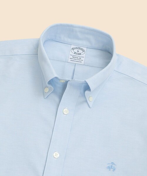 BROOKS BROTHERS(ブルックスブラザーズ)の「ストレッチコットン GFロゴ ショートスリーブ カジュアルシャツ Regular Fit(シャツ/ブラウス・メンズ・ライトブルー・LARGE/MEDIUM/SMALL/X-LARGE)」の2枚目の写真
