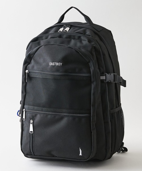 EASTBOY(イーストボーイ)の「【EAST BOY/イーストボーイ】【大容量30L PC収納ポケット付き】ハートカラビナ付きバックパック 韓国ファッション ストリート 通学 部活 塾 ギフト(バックパック/リュック・レディース・アイボリー/ブラック・FREE)」の1枚目の写真