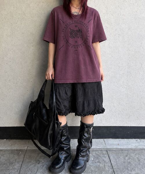 BROWNBREATH(ブラウンブレス)の「STAMP TAG PIGMENT TEE - BURGANDY(Tシャツ/カットソー・レディース・その他・SMALL/MEDIUM/LARGE/X-LARGE)」の5枚目の写真
