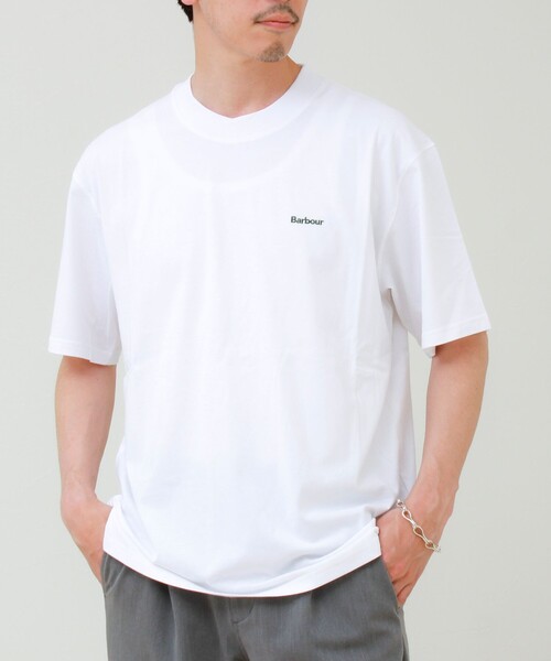 Barbour(バブアー)の「【BARBOUR/バブアー】LOGO OS T-SHIRT(Tシャツ/カットソー・メンズ・グレイッシュブルー/ホワイト/ネイビー/ブラック・40/38)」の6枚目の写真