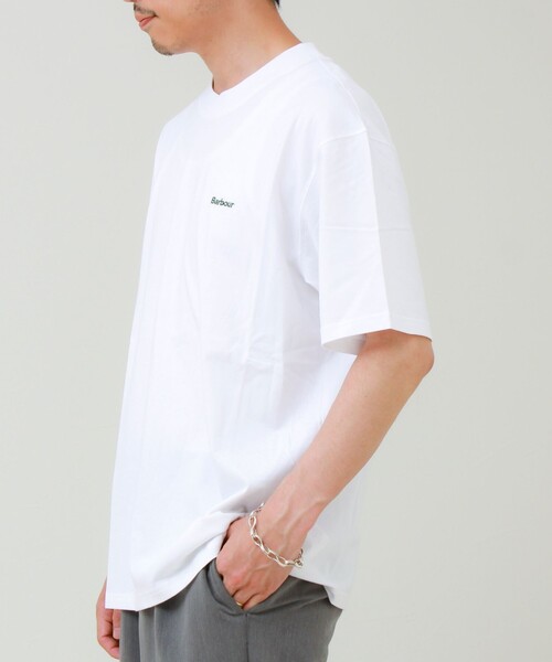 Barbour(バブアー)の「【BARBOUR/バブアー】LOGO OS T-SHIRT(Tシャツ/カットソー・メンズ・グレイッシュブルー/ホワイト/ネイビー/ブラック・40/38)」の7枚目の写真