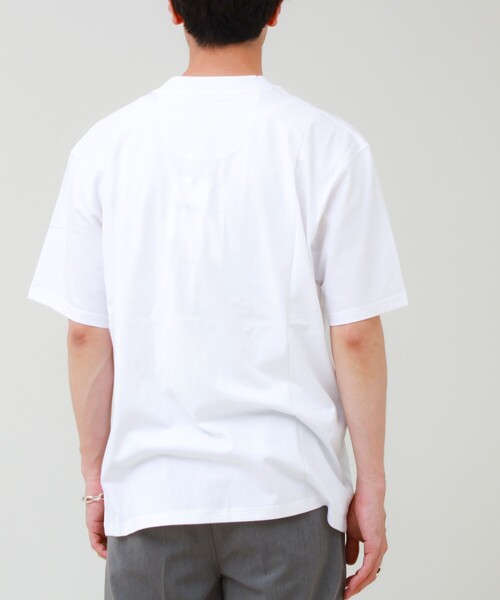 Barbour(バブアー)の「【BARBOUR/バブアー】LOGO OS T-SHIRT(Tシャツ/カットソー・メンズ・グレイッシュブルー/ホワイト/ネイビー/ブラック・40/38)」の8枚目の写真